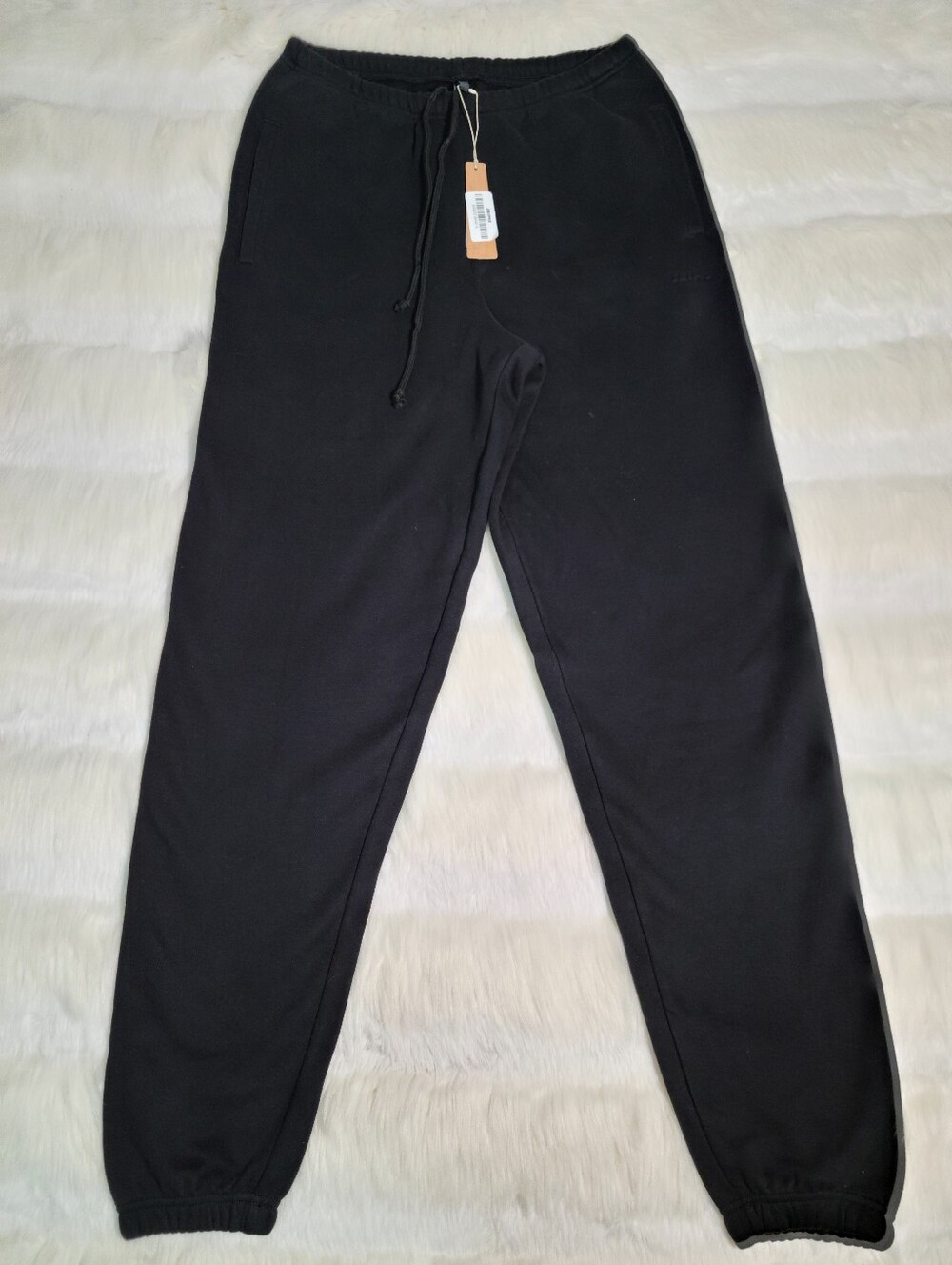 SKIMS Cotton Fleece Classic Jogger Pants Black Onyx Women XS NEW